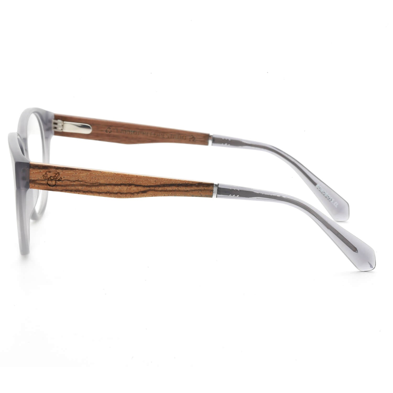 marcos ópticos redondos acetato organico sustentable ecologico patas madera natural plastico reciclado para hombre y mujer mayorista de opticas carey 2025#color_transparente