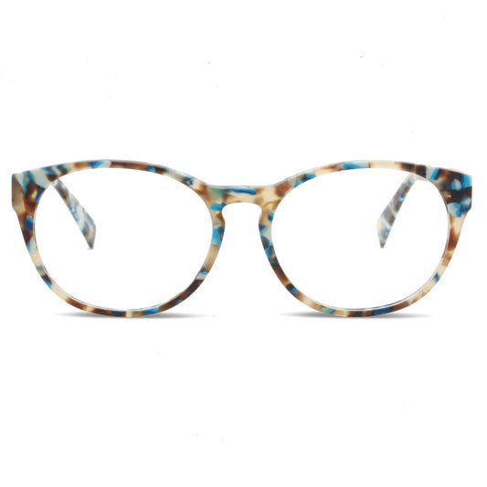 marcos ópticos redondos acetato organico sustentable ecologico patas madera natural plastico reciclado para hombre y mujer mayorista de opticas#color_blue