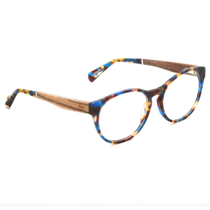 Frames optical round acetate organico sustainable ecologico temples natural wood recycled plastic for men and women optical wholesale tortoise 2025 angled tortoise Bonoboss #color_carey
