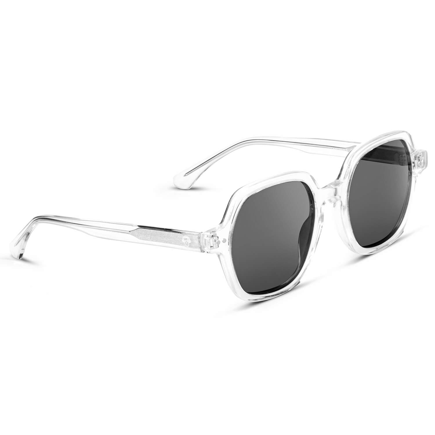 anteojos de sol color transparentes cuadrados con lentes de color café polarizados para hombre y mujer con o sin receta optica #color_transparente