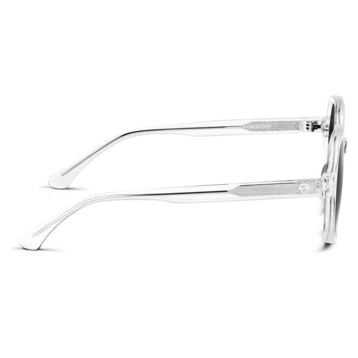 Sunglasses clears square with color lenses café polarized for men and women with or sin prescription optica Bonoboss #color_transparente