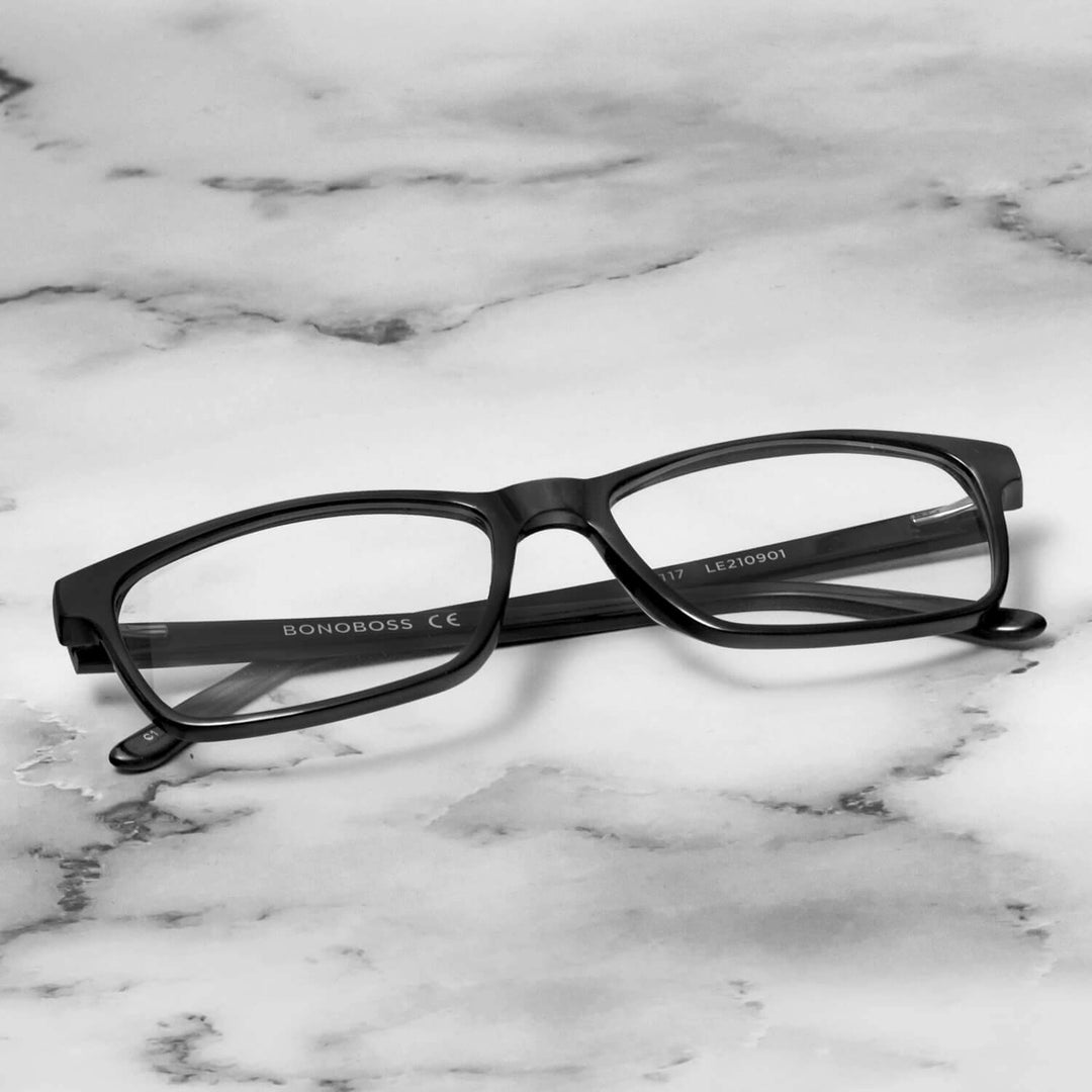 Marcos lenses optical rectangular oval black multifocal bifocal adelgazado blue light filter men women round face.jpg Bonoboss #color_negro