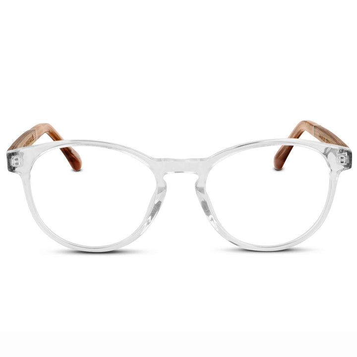 Marcos lenses optical oval round clear for wooden multifocal bifocal adelgazado blue light filter men women Bonoboss #color_transparente