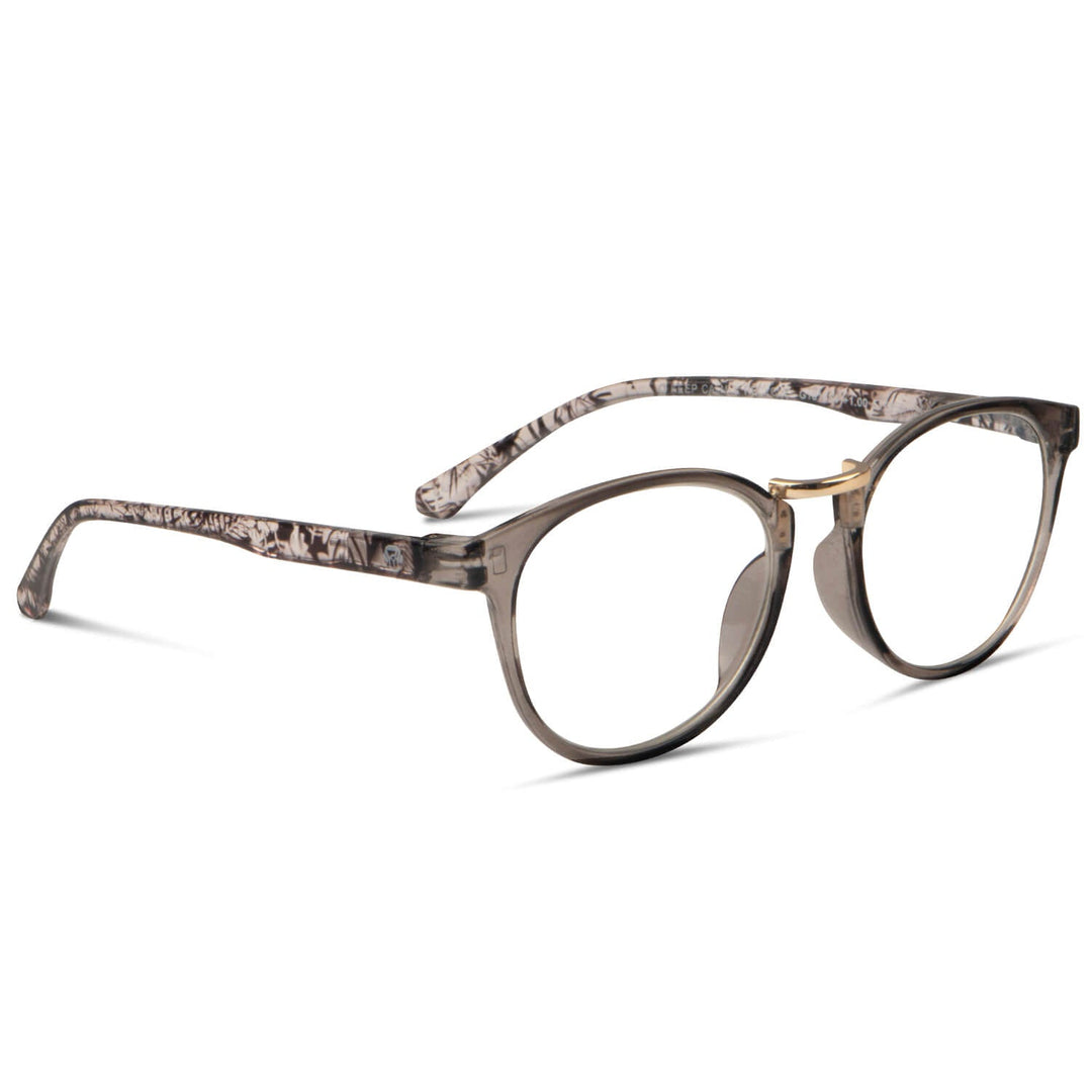 Lenses lectura claude gray round filtro luz blue UV protection400 antirreflejo gray clear unisex bonoboss