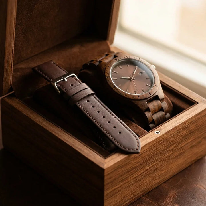 Correa cuero for reloj presentación regalo caja premium bonoboss