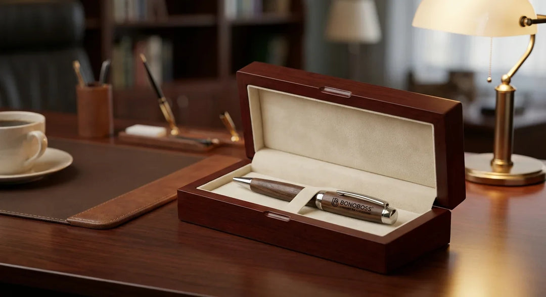 Lápiz wooden premium corporate gift caja elegante bonoboss
