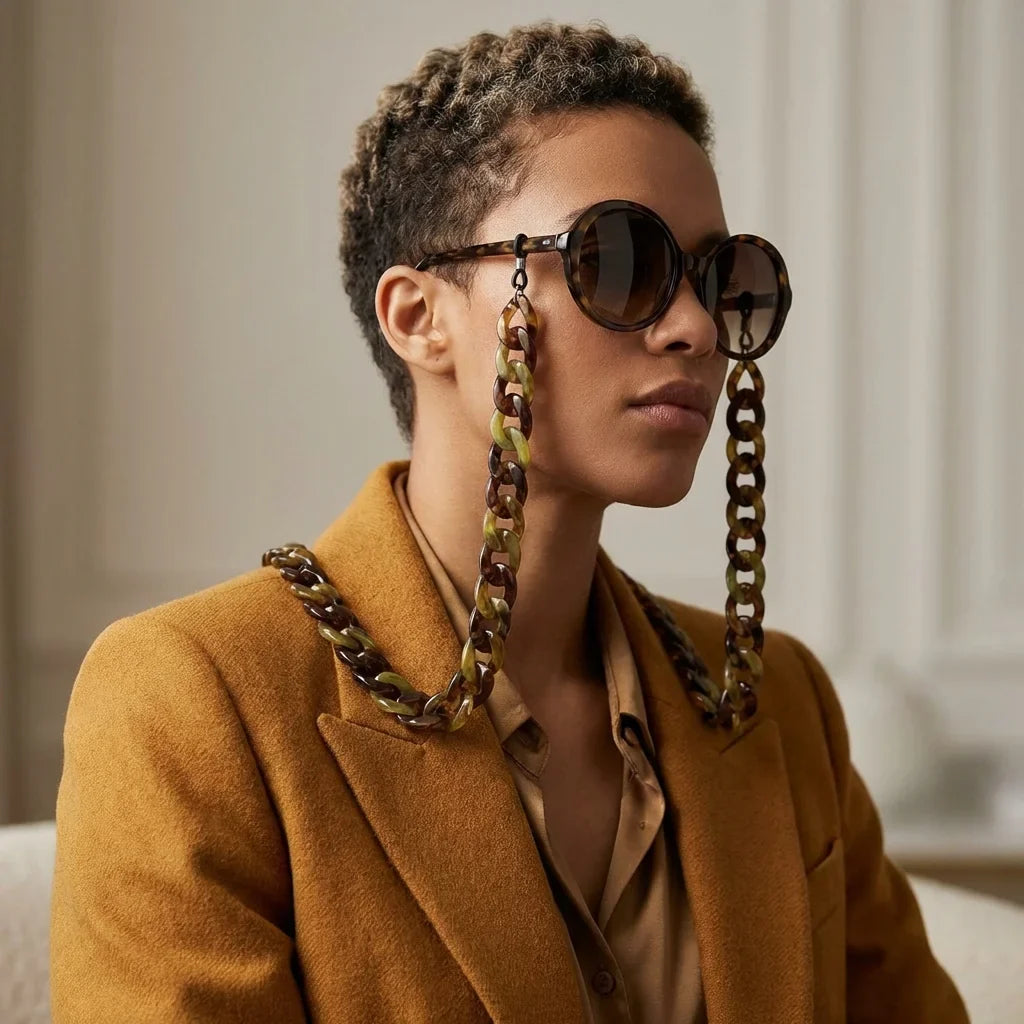 Cadena acetate recycled for lenses tortoise editorial moda fashion bonoboss #color_carey