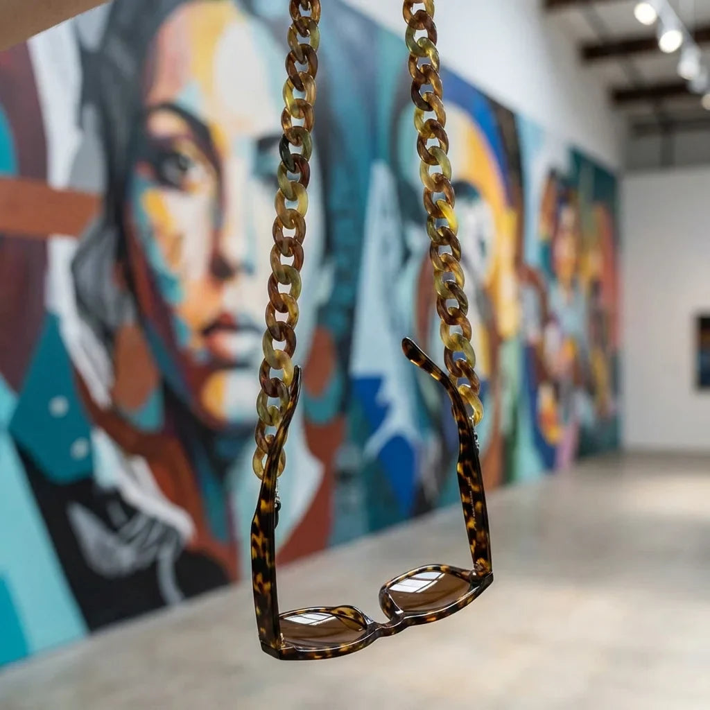 Cadena acetate recycled for lenses tortoise fondo urbano artístico galería bonoboss #color_carey
