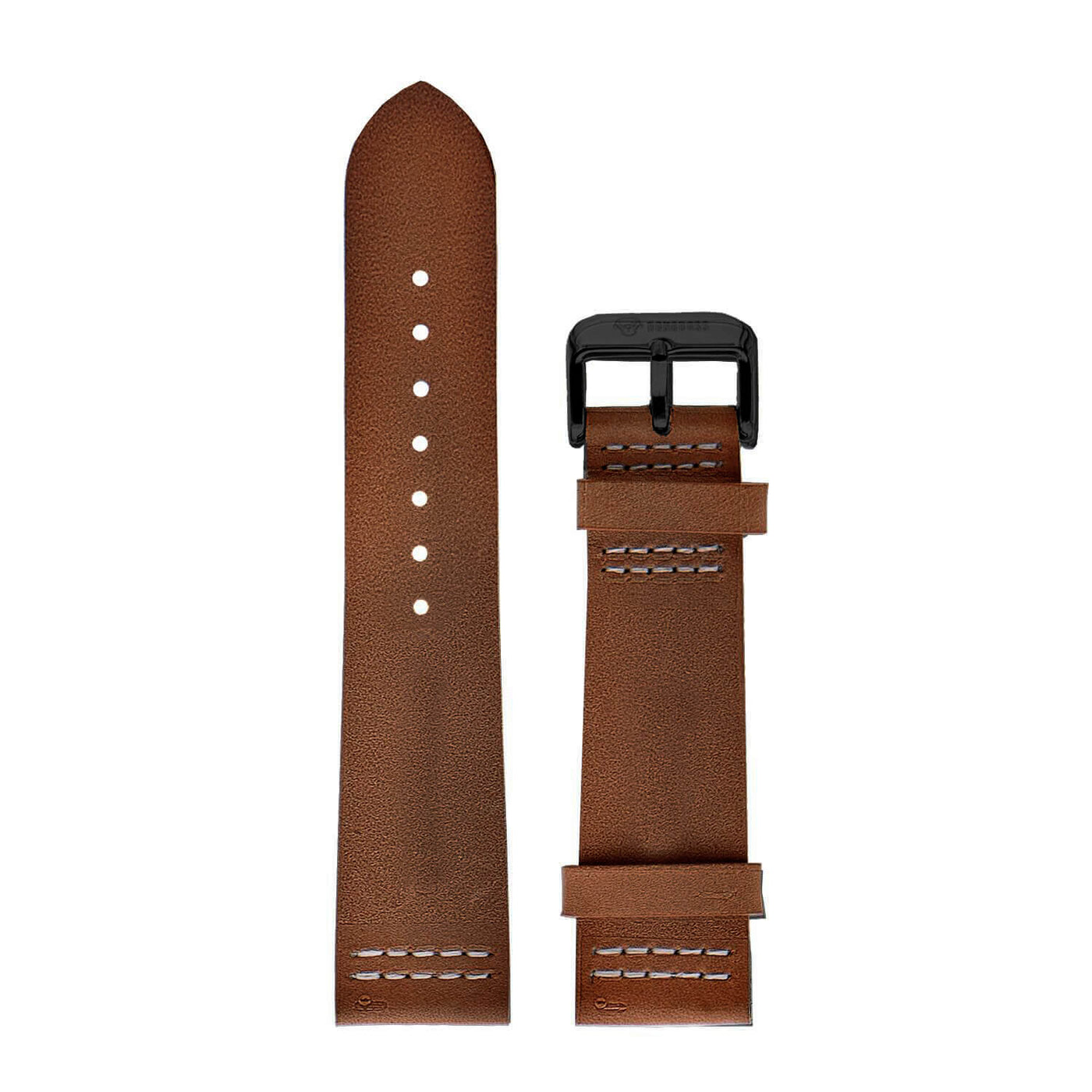 Premium Leather Strap 20mm Coffee Sport