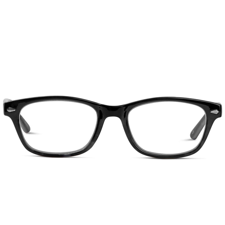 Lentes de aumento Dubai Negro con filtro de luz azul, armazón ojo de gato negro, foto de producto, UV400 y antirreflejo