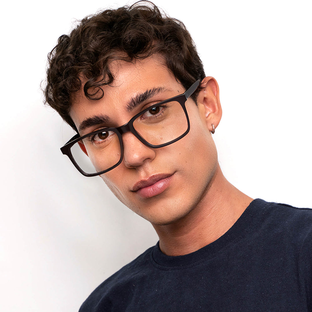 Marcos eyeglasses optical prescription multifocal bifocal adelgazado blue light filter lenses mayorista distribuidor men xl larges men women Bonoboss #color_brown