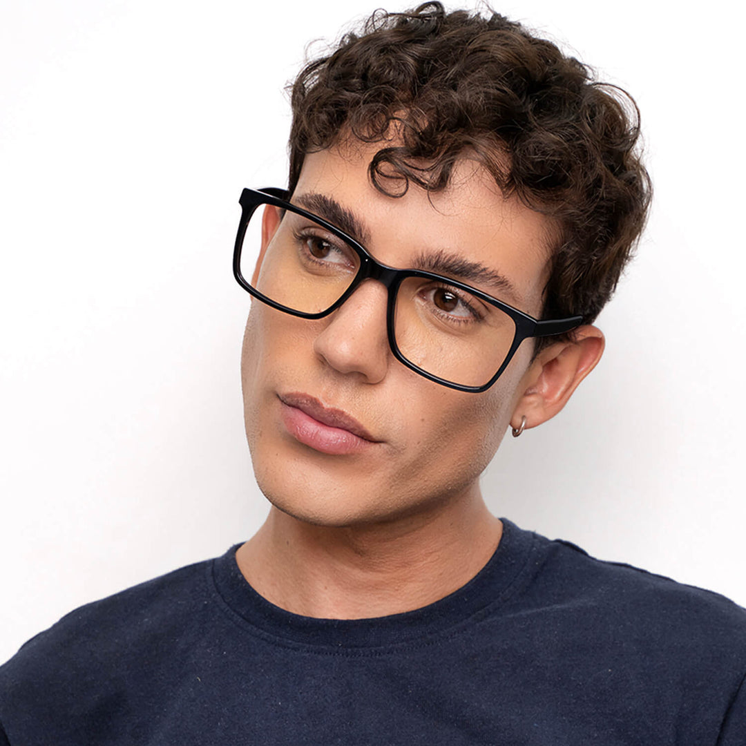 Marcos eyeglasses optical prescription multifocal bifocal adelgazado blue light filter lenses mayorista distribuidor men xl larges men women Bonoboss #color_negro