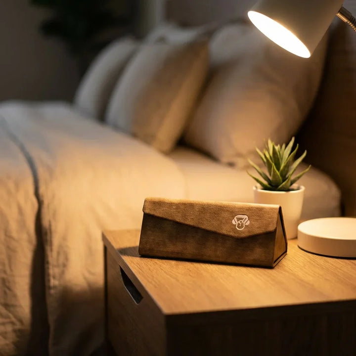 Estuche origami for lenses brown in mesita noche bonoboss #color_brown