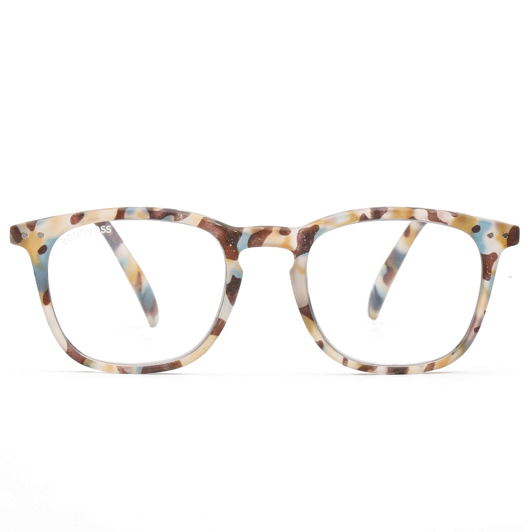 Lenses lectura fiji blue round filtro luz blue UV protection400 antirreflejo rpet recycled tortoise multicolor unisex bonoboss