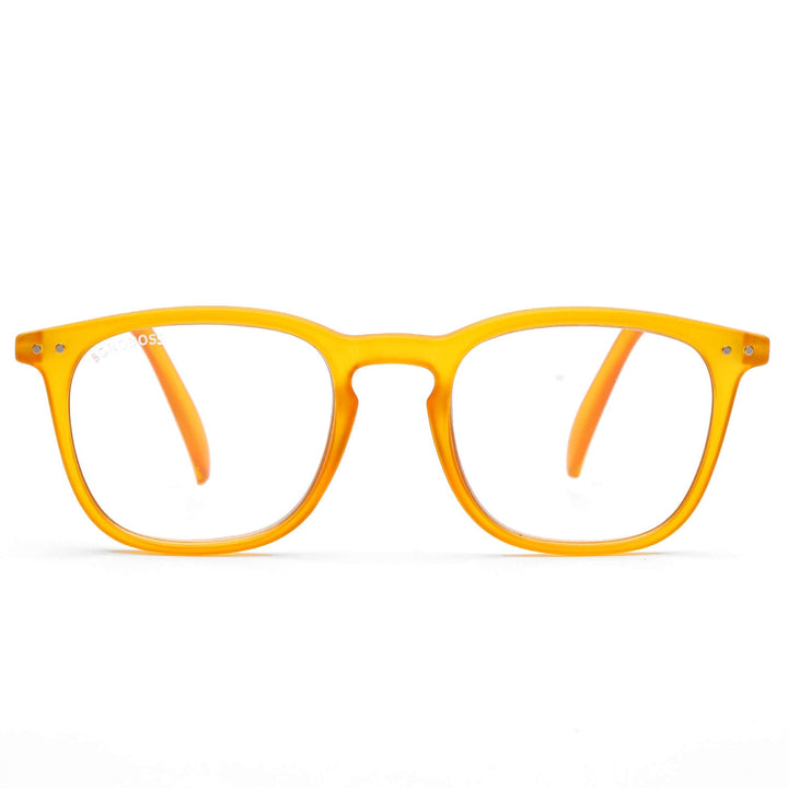 Lenses lectura fiji clear round filtro luz blue UV protection400 antirreflejo rpet recycled amarillo miel unisex bonoboss