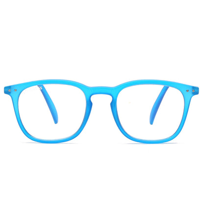 anteojo lectura filtro azul color azul redondeado para hombre mujer moda sustentable botellas plasticas recicladas