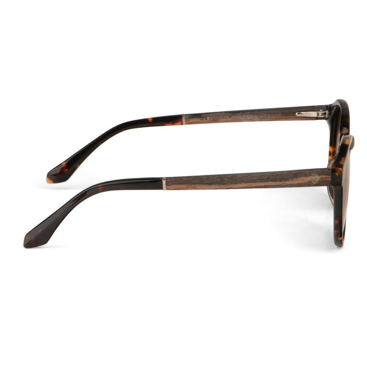Lenses sunglasses polarized acetate with wooden temple for women and men color Bonoboss #color_carey