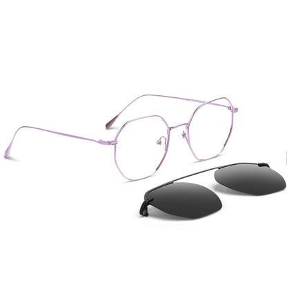 armazon optico con clip de sol polarizado delgado y liviano con o sin receta optica bonoboss distribuidor de marcos opticos mayorista de opticas #color_purple