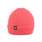 beanie invierno redondo de color rosado heather con logo de color negro. Gorros para el invierno hechos de material sustentable reciclado regalo corporativo. mayorista distribuidor