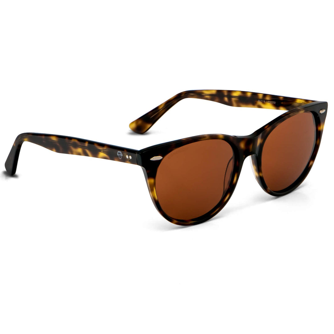 Sunglasses oval polarized acetate for men and women tortoise Bonoboss #color_carey