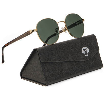 Lentes antejos de sol polarizados e acero dorados color g15 para hombre y mujer #color_g15