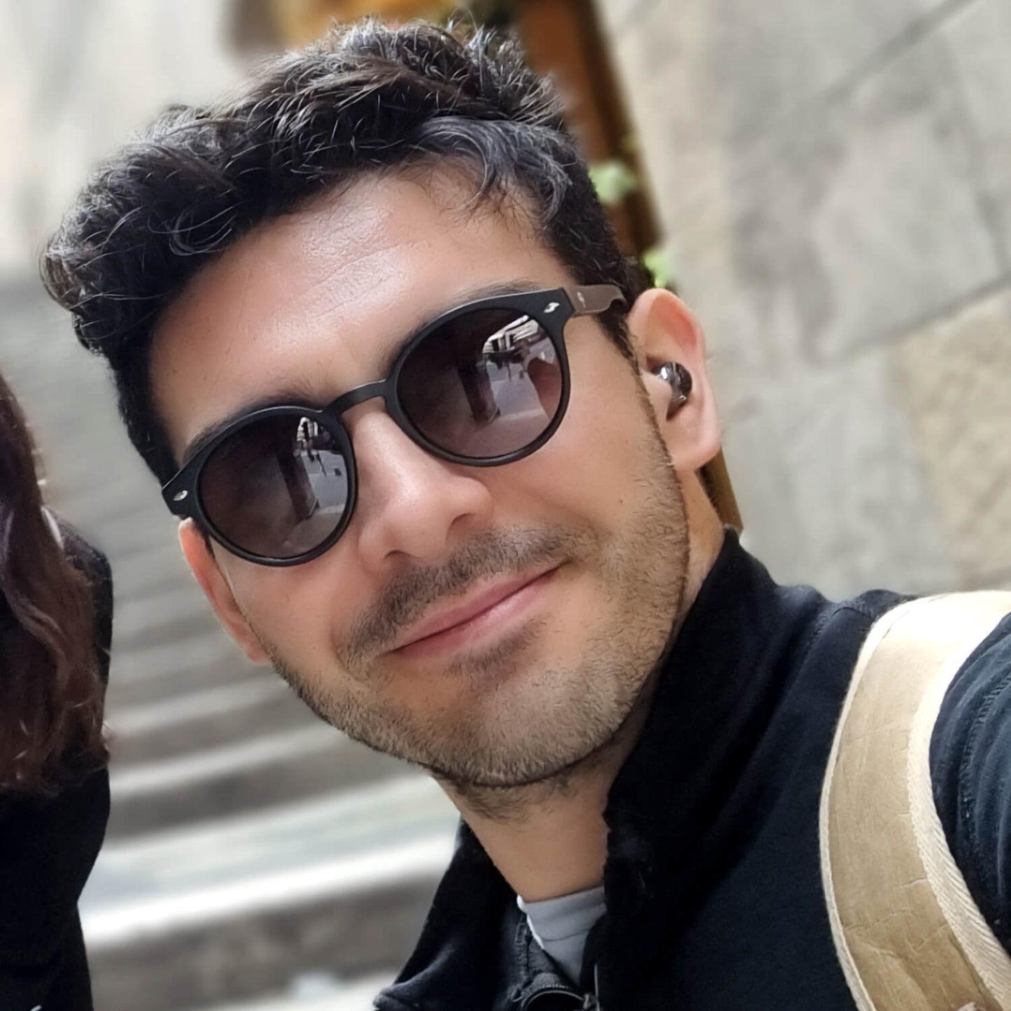 anteojos de sol polarizados redondos para mujer y hombre color negro #color_negro