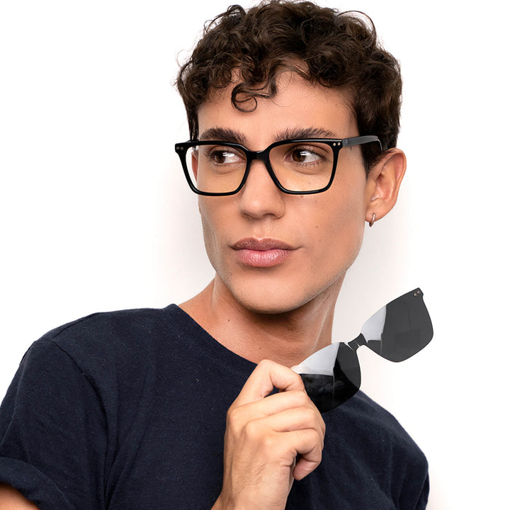 Lenses optical polarized sun clip-on clip-on overlay iman men women big face black.jpg Bonoboss #color_negro