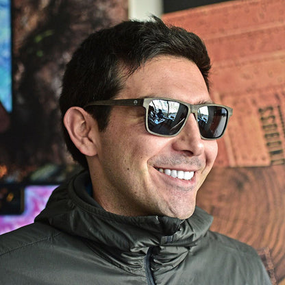 lentes de sol cuadrados grandes para hombre y mujer polarizados cara redonda grande receta optica mayorista plastico reciclado #color_cacao