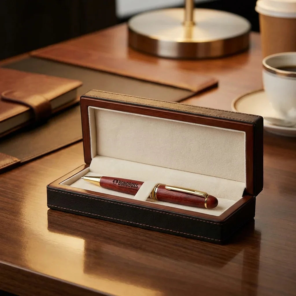 Lápiz wooden premium corporate gift caja elegante bonoboss