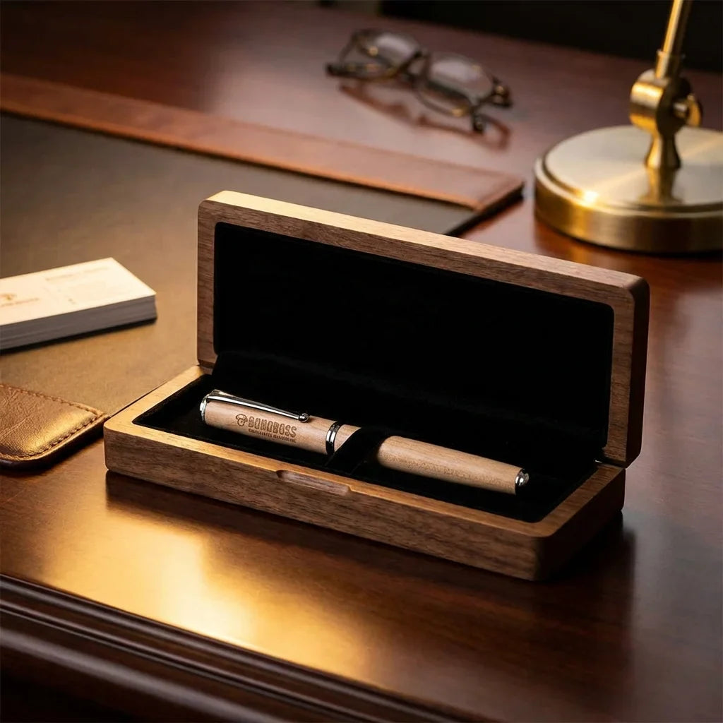 Lápiz wooden premium corporate gift caja elegante bonoboss
