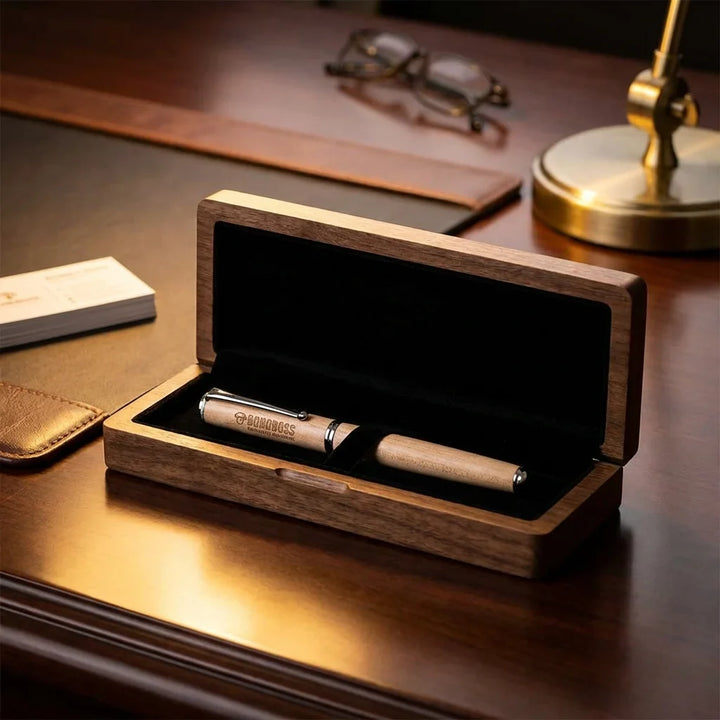 Lápiz wooden premium corporate gift caja elegante bonoboss