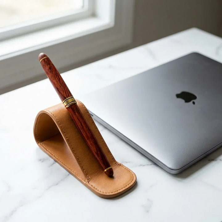 Lápiz wooden premium workspace minimalista with laptop bonoboss
