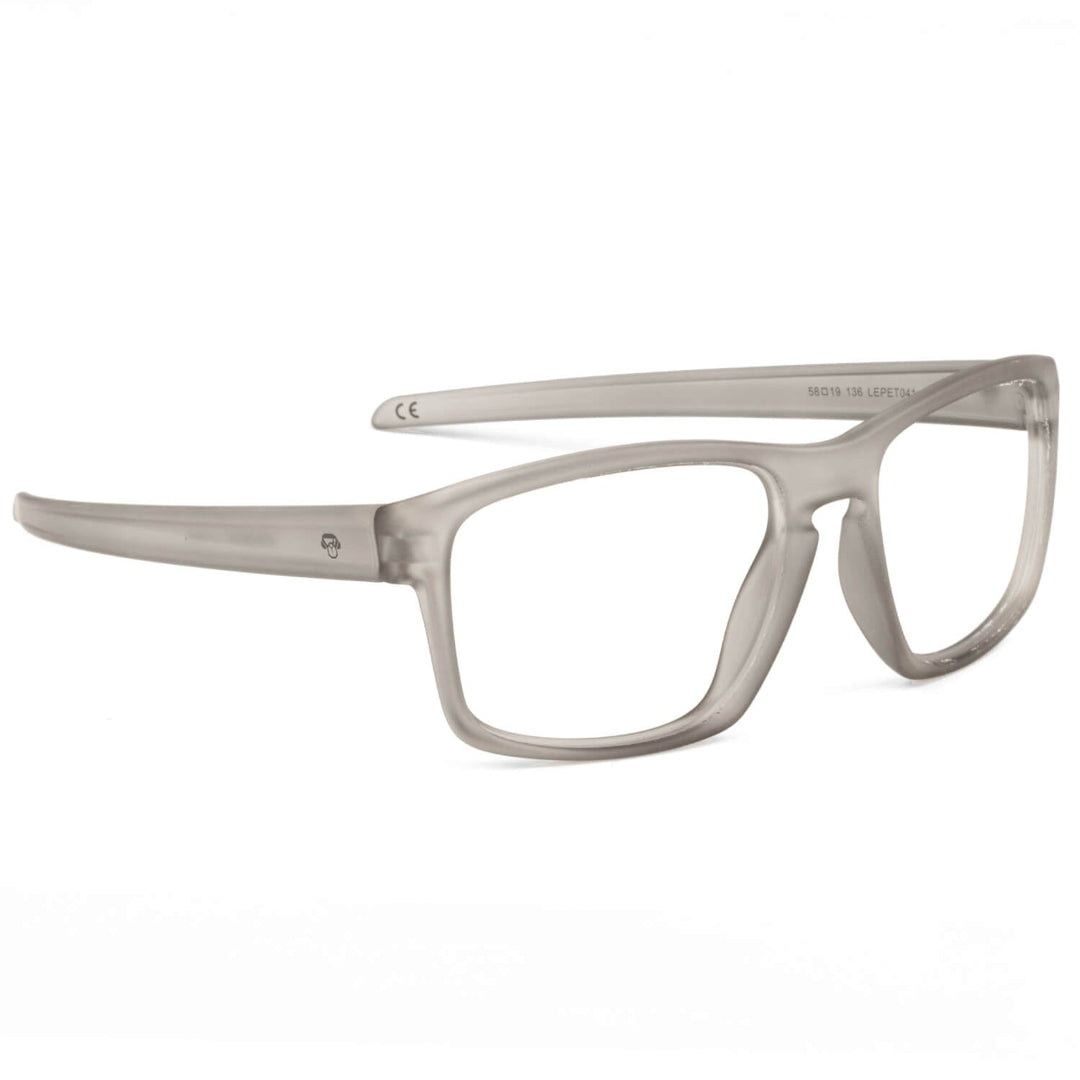Optical frames recycled plastic rectangular color gray Bonoboss