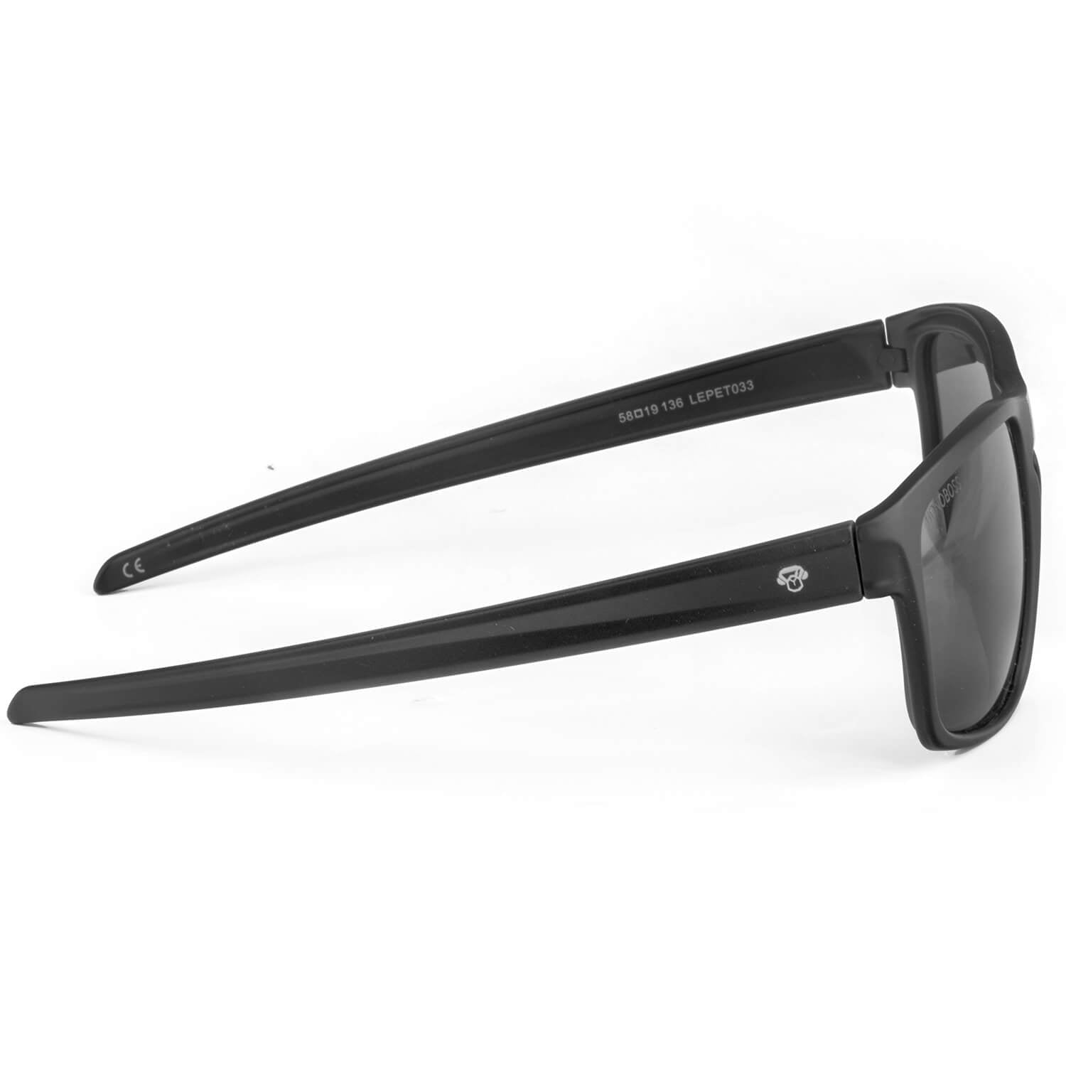 lentes anteojos de sol de plastico reciclado rectangulares clasicos color negro para mujer y hombre #color_negro