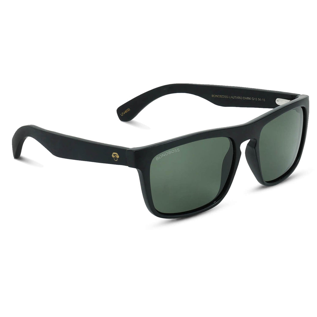 Sunglasses rectangular polarized black for men and women with color lenses g15 Bonoboss #color_g15