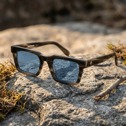 Lentes sol Tokyo polarizados bio-acetato square stained paisaje patagonico naturaleza salvaje sustentable Bonoboss #editorial_sustentabilidad #color_stained
