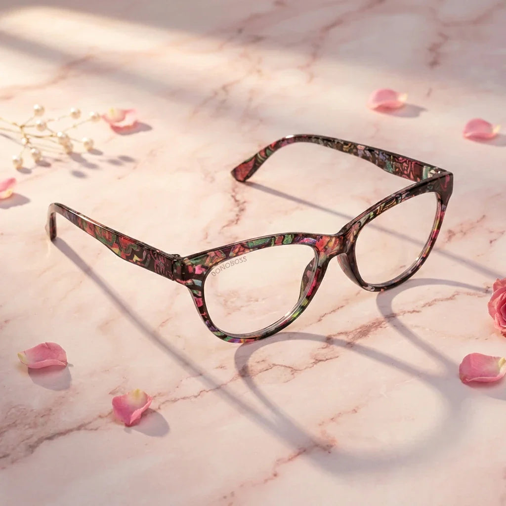 Lenses lectura alice3 filtro luz blue UV protection400 antirreflejo multicolor floral rosa women bonoboss
