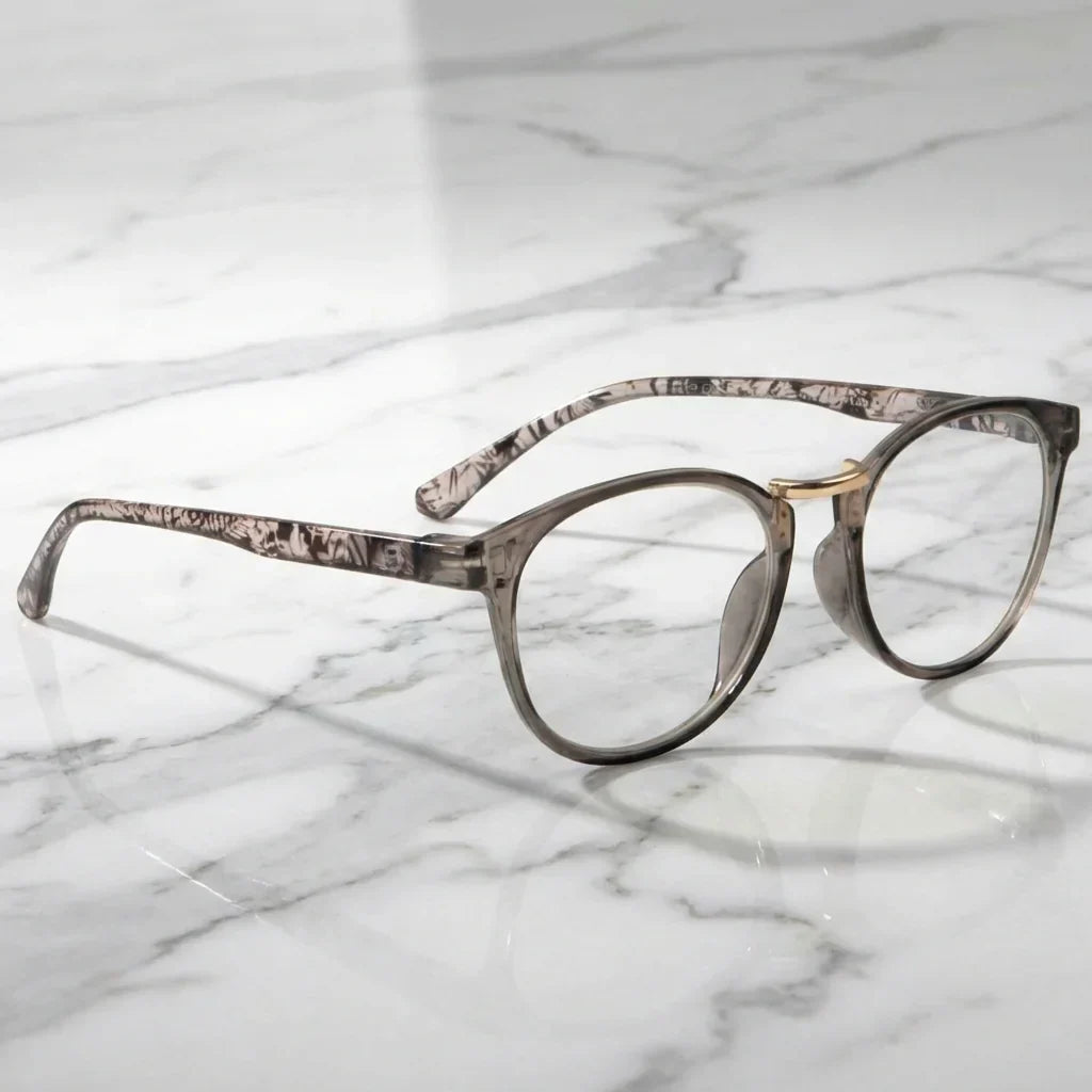 Side view lenses lectura claude gray triple proteccion luz blue UV400 antirreflejo rpet recycled bonoboss