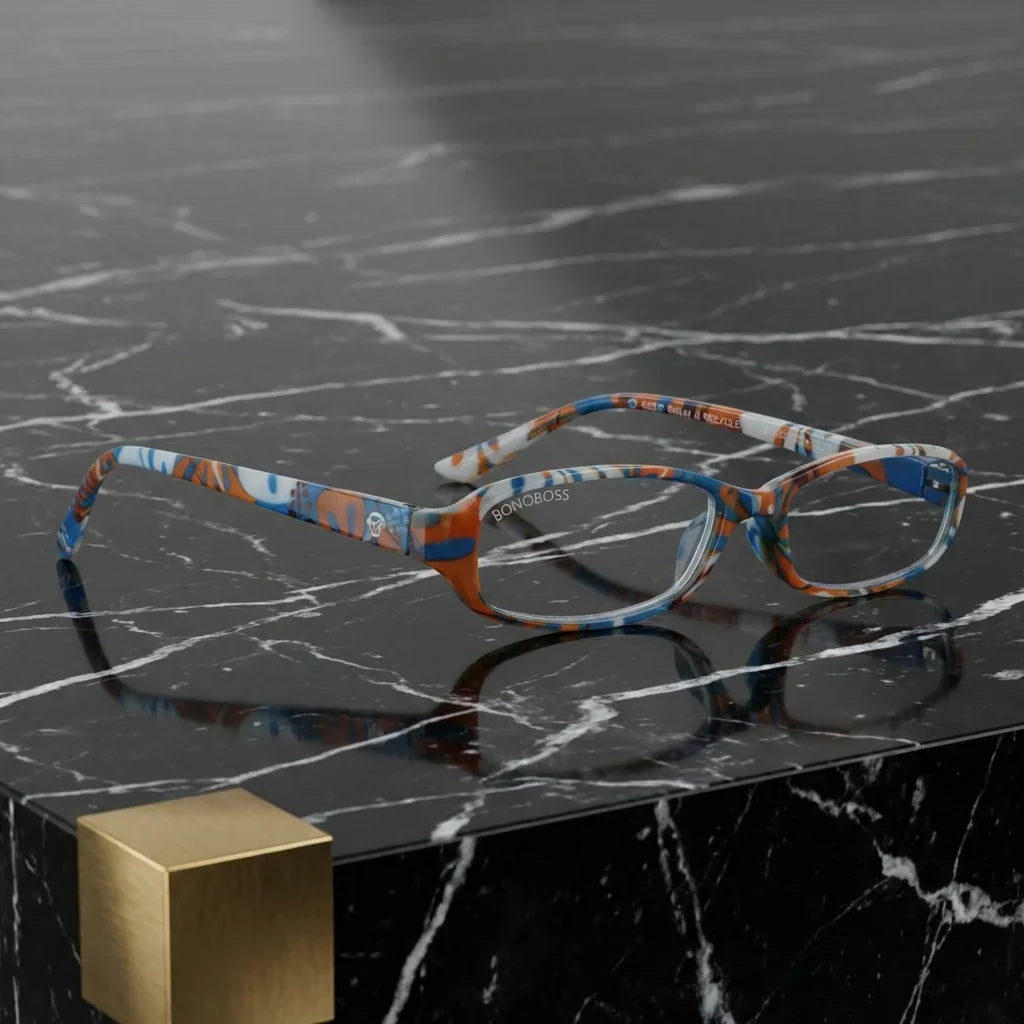 Side view lenses lectura darwin2 triple proteccion luz blue UV400 antirreflejo rpet recycled bonoboss