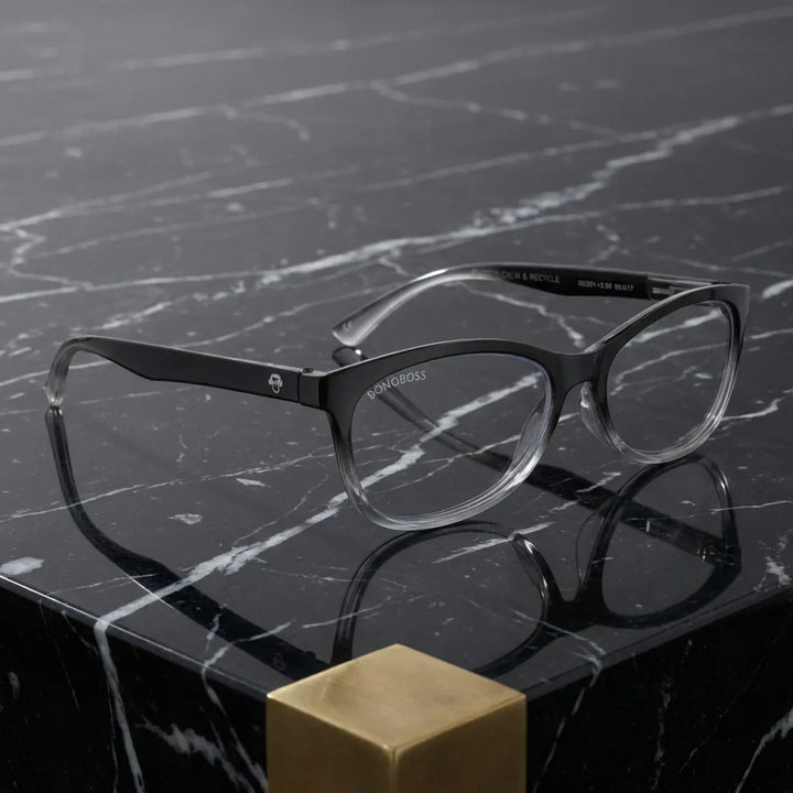 Side view lenses lectura figaro triple proteccion luz blue UV400 antirreflejo rpet recycled bonoboss