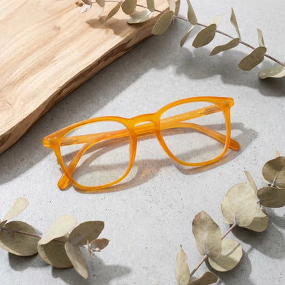 Vista lateral lentes lectura Fiji Transparente triple proteccion luz azul UV400 antirreflejo RPET reciclado Bonoboss