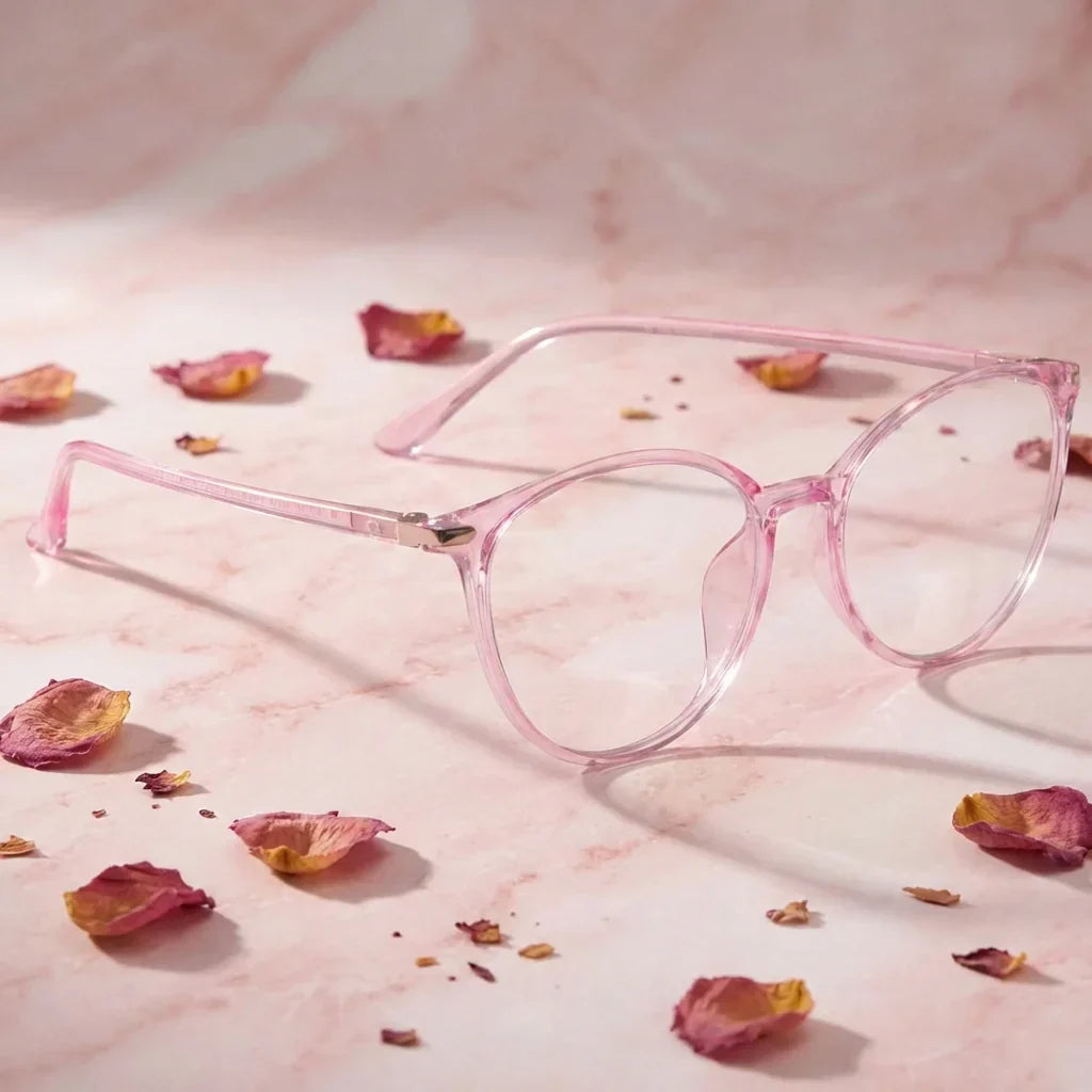 Side view lenses lectura hanga roa pink 1 triple proteccion luz blue UV400 antirreflejo rpet recycled bonoboss