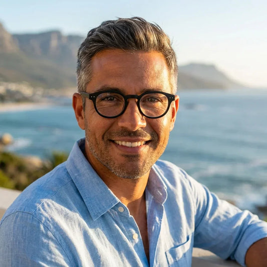 Profesional trabajando todo el dia lentes lectura Hawaii Black proteccion completa luz azul UV antirreflejo Bonoboss