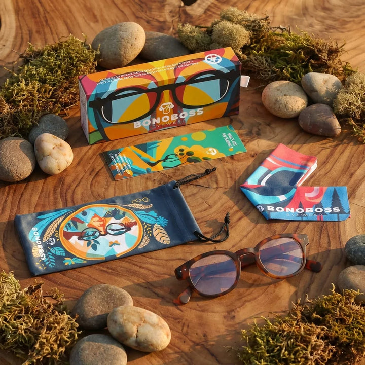 Side view lenses lectura hawaii tortoise triple proteccion luz blue UV400 antirreflejo rpet recycled bonoboss