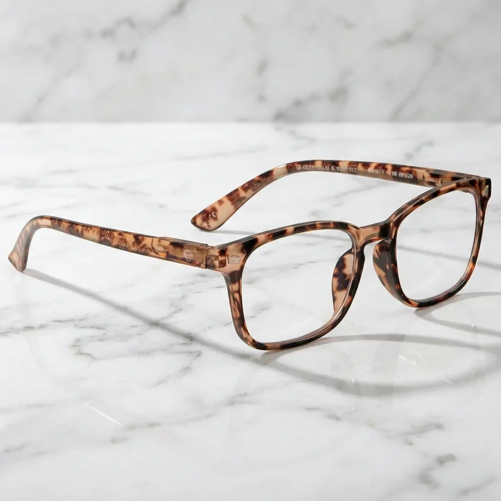 Side view lenses lectura oncol tortoise triple proteccion luz blue UV400 antirreflejo rpet recycled bonoboss