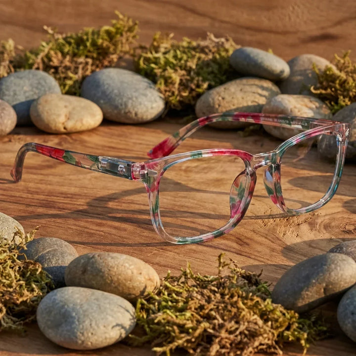 Side view lenses lectura oncol green triple proteccion luz blue UV400 antirreflejo rpet recycled bonoboss