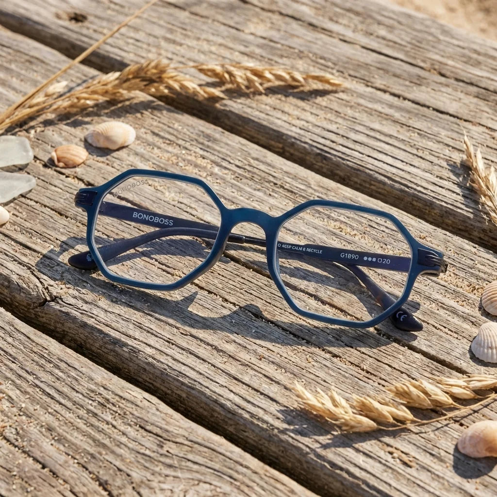 Side view lenses lectura puerto octai triple proteccion luz blue UV400 antirreflejo rpet recycled bonoboss