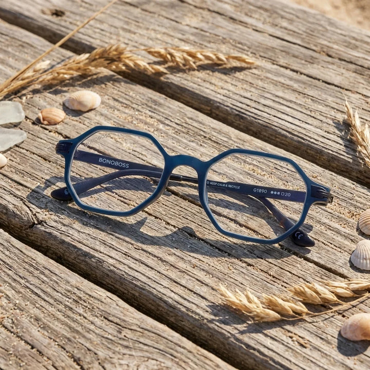 Side view lenses lectura puerto octai triple proteccion luz blue UV400 antirreflejo rpet recycled bonoboss