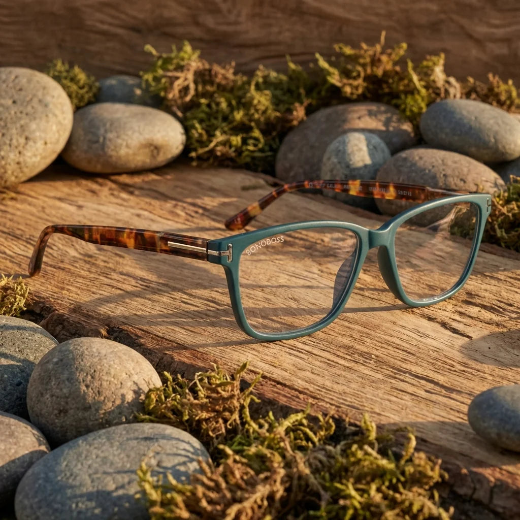 Side view lenses lectura puerto2 williams triple proteccion luz blue UV400 antirreflejo rpet recycled bonoboss