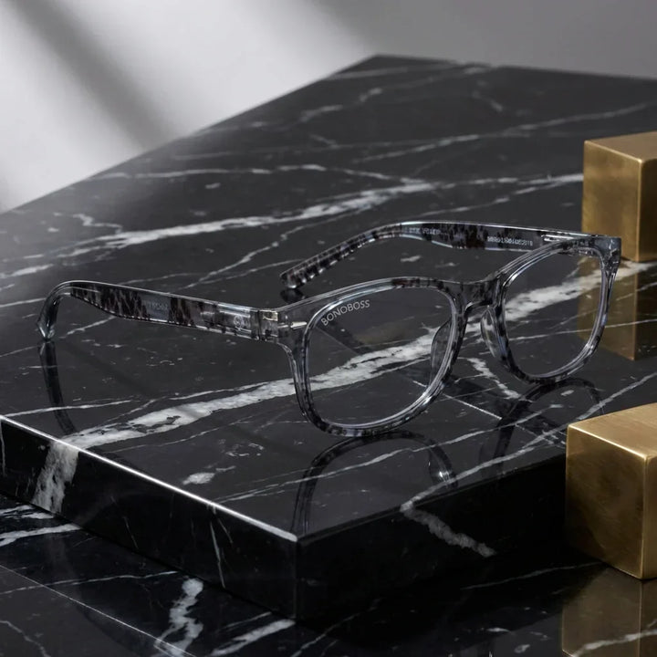 Side view lenses lectura rapanui2 triple proteccion luz blue UV400 antirreflejo rpet recycled bonoboss